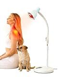 SOPERIT Red Light Therapy Lamp with Stand Adjustable Temperature 275W Floor Standing Near Infrared Therapy Heat Lamp