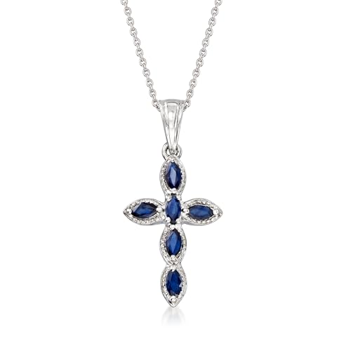 Ross-Simons Sapphire Cross Pendant