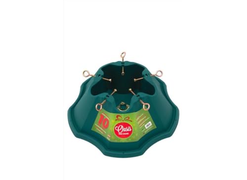Jack-Post Oasis Christmas Tree Stand 10 ft for Real Trees – Sturdy Construction with 5 Eye Bolts – 1.9-Gallon Water Reservoir – Steel Spike Plate for Enhanced Stability – Fits Up to 10ft Trees