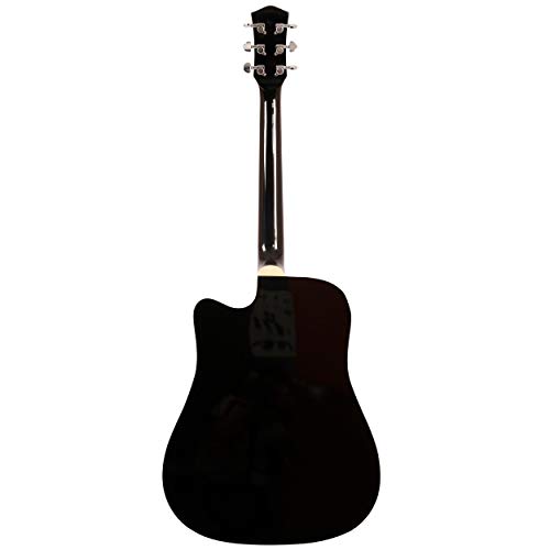 Fazley W40-BK guitare acoustique folk noire - Les Beatles, Paul McCartney, John Lennon, RIngo Starr, George Harrison Fazley W40-BK guitare acoustique folk noire – Image 4