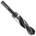 Precision Twist R57 High Speed Steel Reduced Shank Drill Bit, Uncoated (Bright) and Black Oxide Finish, 1/2" Reduced Shank, 118 Degree Conventional Point, 7/8"