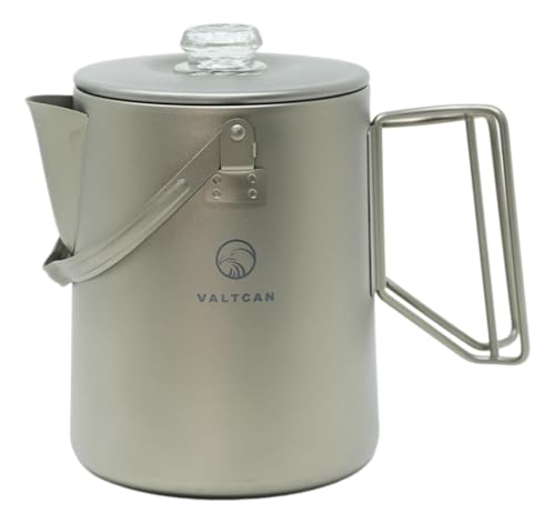 Valtcan Titanium Percolator Coffee Maker World's First Full Titanium, 6-Cup 1.5L, 395g Ultralight, No Metallic Taste, CNC Filter, Glass Brew Viewer, Campfire & Stovetop, Grade 1 Ti, Carry Case by Valtcan - Image 6