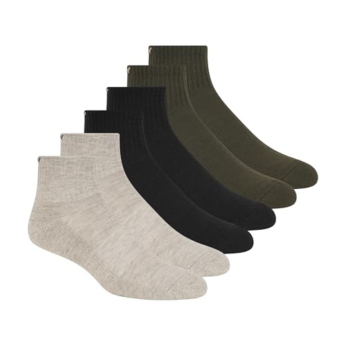 DKNY Men's 6 Pack Sport Cushion High Quarter Crew Socks