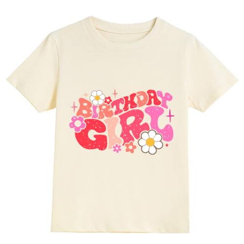 Birthday Girls Shirt 2nd 3rd 4th 5th 6th 7th 8th 9th Toddler Girl Birthday Outfit Kids Gift T-Shirts Party Tops