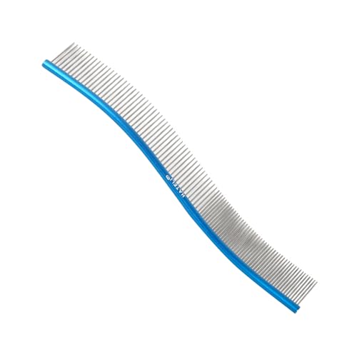 JONbinbkl Pet Comb For Cat Shedding Hair Dog Deshedding Comb Easy Curved Comb Hair Remover For Dogs Cats Hair Grooming, Blue