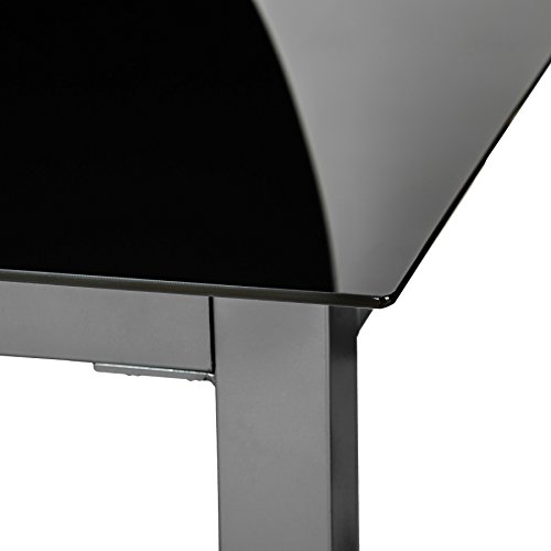 TecTake 800355 Aluminium 6+1 Sitzgarnitur Set, 6 Klappstühle & 1 Tisch mit Glasplatten - Diverse Farben (Dunkelgrau | Nr… – Bild 7