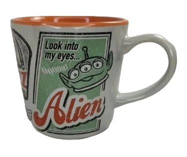Disney Store USA Retro Design Cream Toy Story Buzz Lightyear Alien Mug