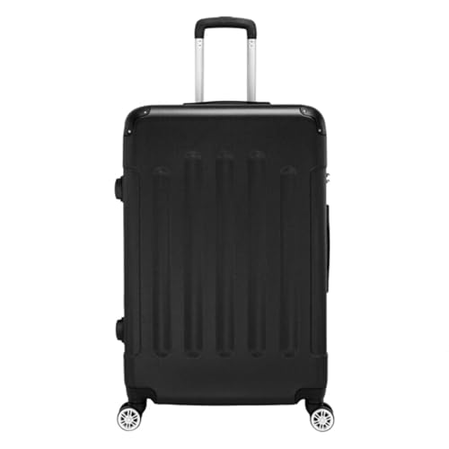 3-Pack ABS Trolley Suitcase Set - 20"/24"/28" Portable ABS Luggage 3-Piece Set Safe and Stylish 3-in-1 Ergonomic Trolley Suitcase Rolling Luggage and Travel Bag Combo, Black3