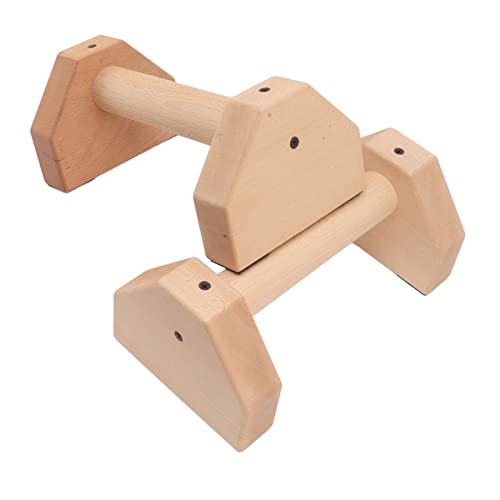 Tixiyu 2 Piezas Mangos de Flexión de Madera Barra de Flexiones Antideslizante Barras Parallettes de Soporte de Mano para Uso Interior y Exterior (30 cm/11,8 Pulgadas)