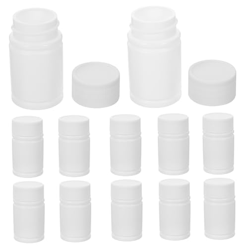 Cabilock 12pcs Pill Bottles with Caps Refillable Medicine Containers Leak Design for Travel Daily Use for Storing Pills Capsules and Medications
