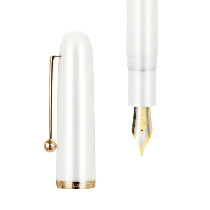 Stylo-plume acrylique transparent haute finition H-Porcelaine