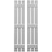 Ekena Millwork ARW401SB311X72PRH Americraft Three 3 Exterior Real Wood Spaced Board-n-Batten Shutters (Per Pair), Primed