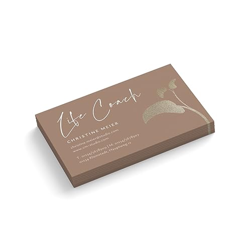 easyprint Personalisierte Visitenkarten | Life Coach | 1-seitig | Querformat | Menge + Farbe Auswahl | gestalten | Trainer | Dozent | Ausbilder | Mindset Coach (Orangeton, 100 Stück) easyprint Personalisierte Visitenkarten | Life Coach | 1-seitig | Querformat | Menge + Farbe Auswahl | gestalten | Trainer | Dozent | Ausbilder | Mindset Coach (Orangeton, 100 Stück)
