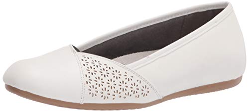 Easy Street Women's Ballet Flat, White, 9 X-Wide #TOP10
