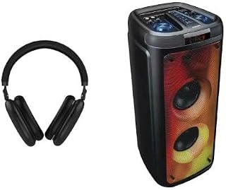 BLAUPUNKT DJ Outdoor Set mit 300W Bluetooth Lautsprecher und Kopfhörer kabellos Bluetooth Over Ear – Partybox mit LED, FM, USB, AUX & Mikrofon