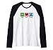 Peace Love Cycliste mignon Manche Raglan