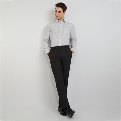 Image of Raymond Men's Pure Cotton Print Pattern Slim Fit Regular Collar Full Sleeve Casual Shirt