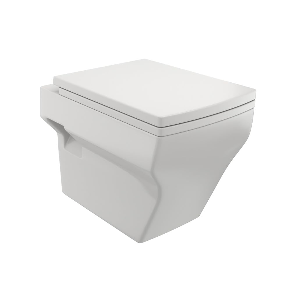 Essco Wall Hung Wc With Pp Soft Close Seat Cover - White