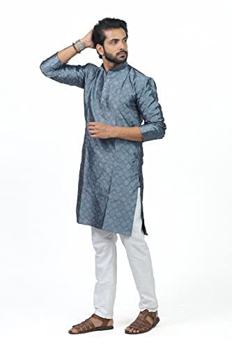 Image of HARPITA Men's Silk Blend Kurta Pyjama Set