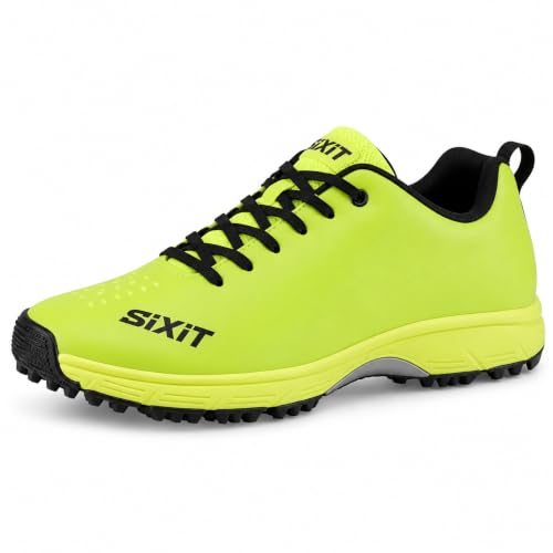 Image of Sixit SeamTech Cricket Shoes for Men, Lightweight Breathable Air Mesh, EVA Cushioning and Rubber Stud Grip