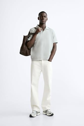 Image of Alan Jones Clothing Men's Textured Polo T-Shirt | Classic Short Sleeve Polo for Casual Wear
