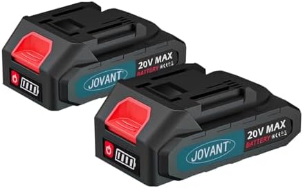 JOVANT Cordless Power Tools Combo Kit - 20V Angle Grinder & 18GA Brad Nail Gun With 2 Batteries