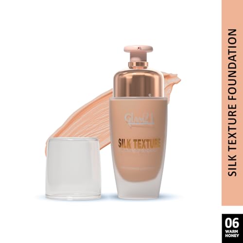Image of Glam21 Silk Foundation-Lightweight Hydrating Oil-free Formula for Long-lasting Makeup | Balance Skin pH Level | SPF35 UV Protection | Suitable for All Skin Type| 50gm, Warm Honey