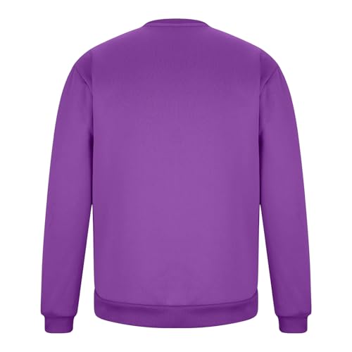 Men's Sweatshirt Basic Casual Long Sleeve Elastic Cuffs Trendy Soild Color Sweatshirts Tops Fashion Pullover Shirts3