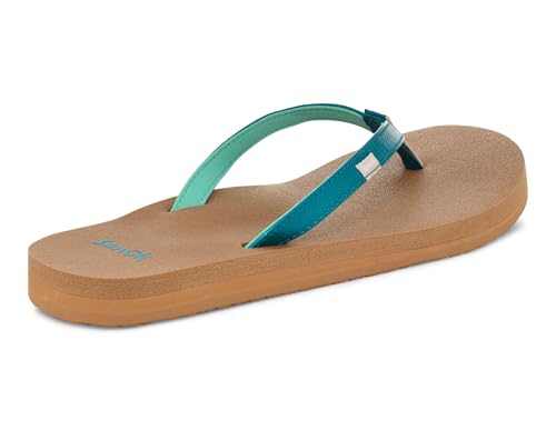 Image of Sanuk Yoga Joy Womens Flip Flops | Yoga Mat Footbed | Sandals for Women | Womens Yoga Sandals | Women's Beach Sandals