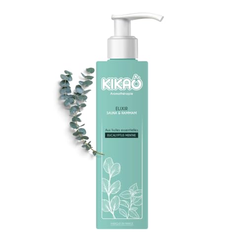 KIKAO - Elixir Sauna & hammam - Con oli essenziali (200 ml, eucalipto/menta)