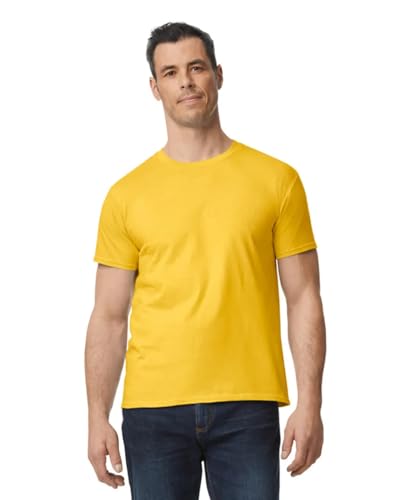 Image of GILDAN Men's Round Neck Cotton Half Sleeve T-Shirt - Soft & Breathable Fabric | Casual & Comfortable Fit | Perfect