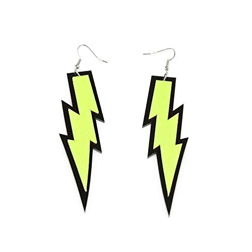 ZeroShop Women Fashion Retro Neon Lightning Earrings