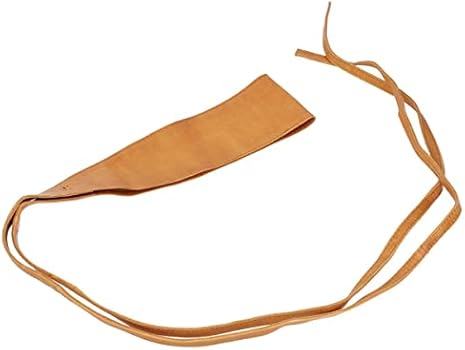 Gusti Riem lederen Federica dames en heren tailleriem brede wikkelriem om te snoeren heupriem OBI eenvoudige leren riem om te binden accessoires bruin leer, cognac, Eén Maat