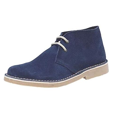 Roamers Real Suede Navy Desert Boots 6 Cover