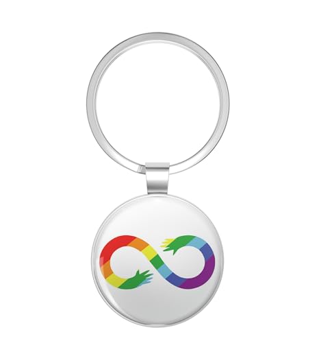 Rainbow Infinity Autism Awareness Keychain