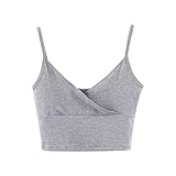 Farbe: Weiß, Schwarz, Grau TWIFER Damen Tight Crop Top Rundhals T-Shirts Sport Dance Kurz Tank Tops