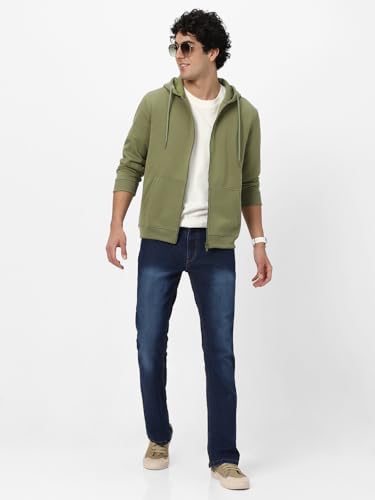 Image of Neostreak Men's Cotton Hooded Neck Zippered Sweatshirt