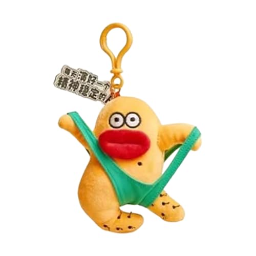 Colgante de bolsa en – Llavero animado lindo, suave, accesorio divertido, diseño de dibujos animados, adorable colgante en | Llavero creativo para bolsa, amarillo, Se référer au descriptif