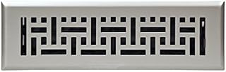 Accord Ventilation AMFRSNB210 Wicker Design Floor Register, Satin Nickel, 2" x 10"