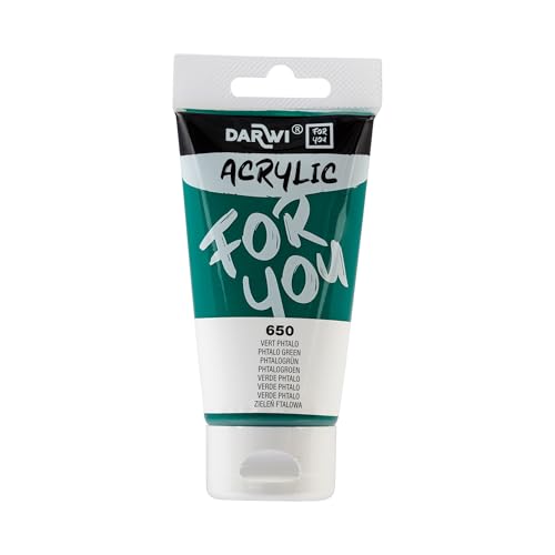 Darwi For You DF5150075650C Acrylique 75ml Semi-transparent Vert phtalo
