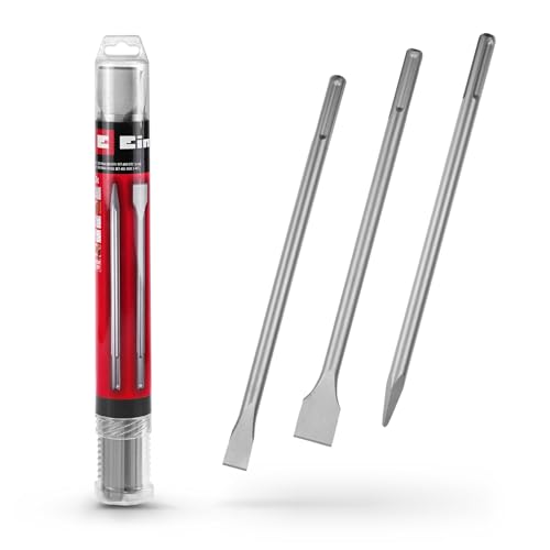 Original Einhell 3-tlg. SDS Max Meißel-Set, 400 mm (mit Spitzmeißel, 20 mm breitem Flachmeißel,...