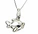 Collier or blanc 18 carats Chaîne avec pendentif poisson Stickers muraux balle – Femme Fille Enfant