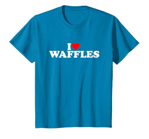 I Love Waffles, I Heart Waffles T-Shirt, Youth, Sapphire Blue, 2T