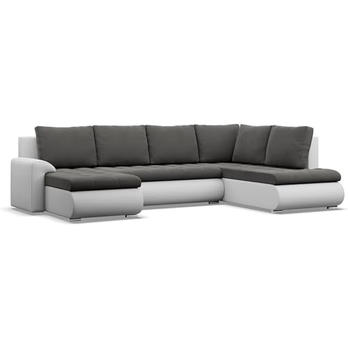 Mebligo - Ecksofa mit Schlaffunktion und 3 Bettkasten FORESTA 300x89x200 (BxHxT) Dunkelgrau + Grau - Ottomane Rechts Eckcouch, Couch U Form, Sofa Wohnzimmer, Sofas & Couches, Eckschlafsofa Mebligo - Ecksofa mit Schlaffunktion und 3 Bettkasten FORESTA 300x89x200 (BxHxT) Dunkelgrau + Grau - Ottomane Rechts Eckcouch, Couch U Form, Sofa Wohnzimmer, Sofas & Couches, Eckschlafsofa
