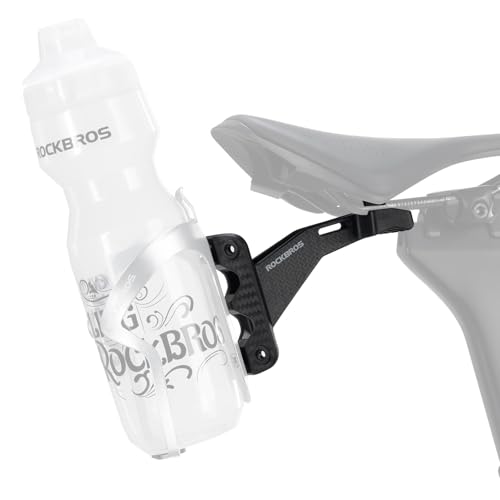 ROCKBROS Support Porte-Bidon pour Tige de Selle, Adaptateur Réglable pour 1 à 2 Bouteilles, Porte-Bidon Vélo Léger et Stable pour Vélo de Route et VTT, Noir