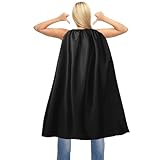 Adult Superhero Cape and Mask for Man and Woman - Halloween Vampire Capes Superhero Party Cape Black
