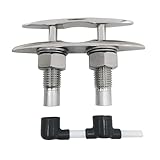 REUISAX 5-Zoll-Marine-Edelstahl 316, einziehbare Pop-Dock-Deckklampe, kompatibel mit Unterputz-Anlegemöglichkeiten