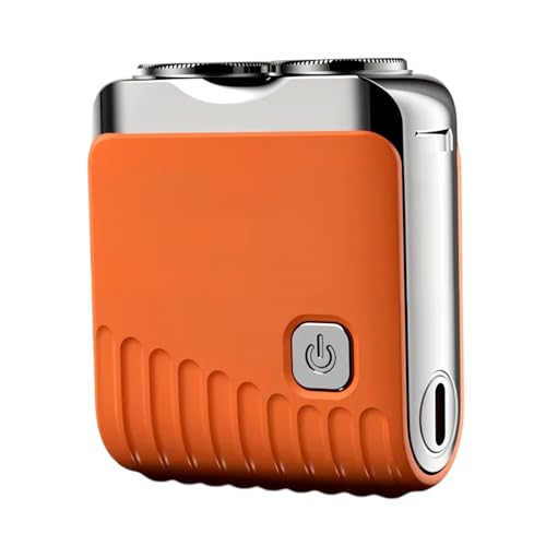 Mini Electric Shaver 2026 New Dual Head Waterproof Rechargeable Razor Mini Wet Dry Shaving Razor for Travel Home (Orange)
