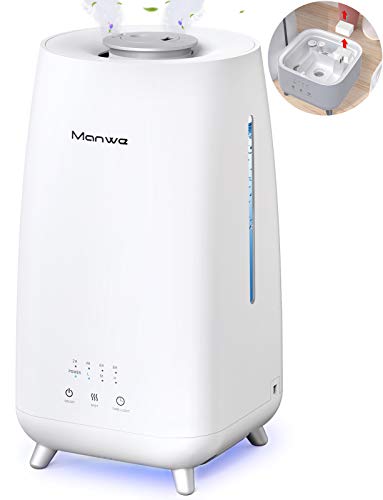 3000 ml Humidificador de Aire Manwe, Aifusor de Aceite Esencial, 3 Modos de Niebla, Con LED de 7 Colores, Apagado Automático Sin Agua, Modo de Suspensión, Para Oficina/Hogar