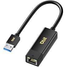 DBIT USB 3.0 to Gigabit Ethernet LAN Network Adapter, RJ45 Internet Adapter Compatible with MacBook, Laptop PC with Windows, XP, Vista, Mac, Linux, Nintendo Switch